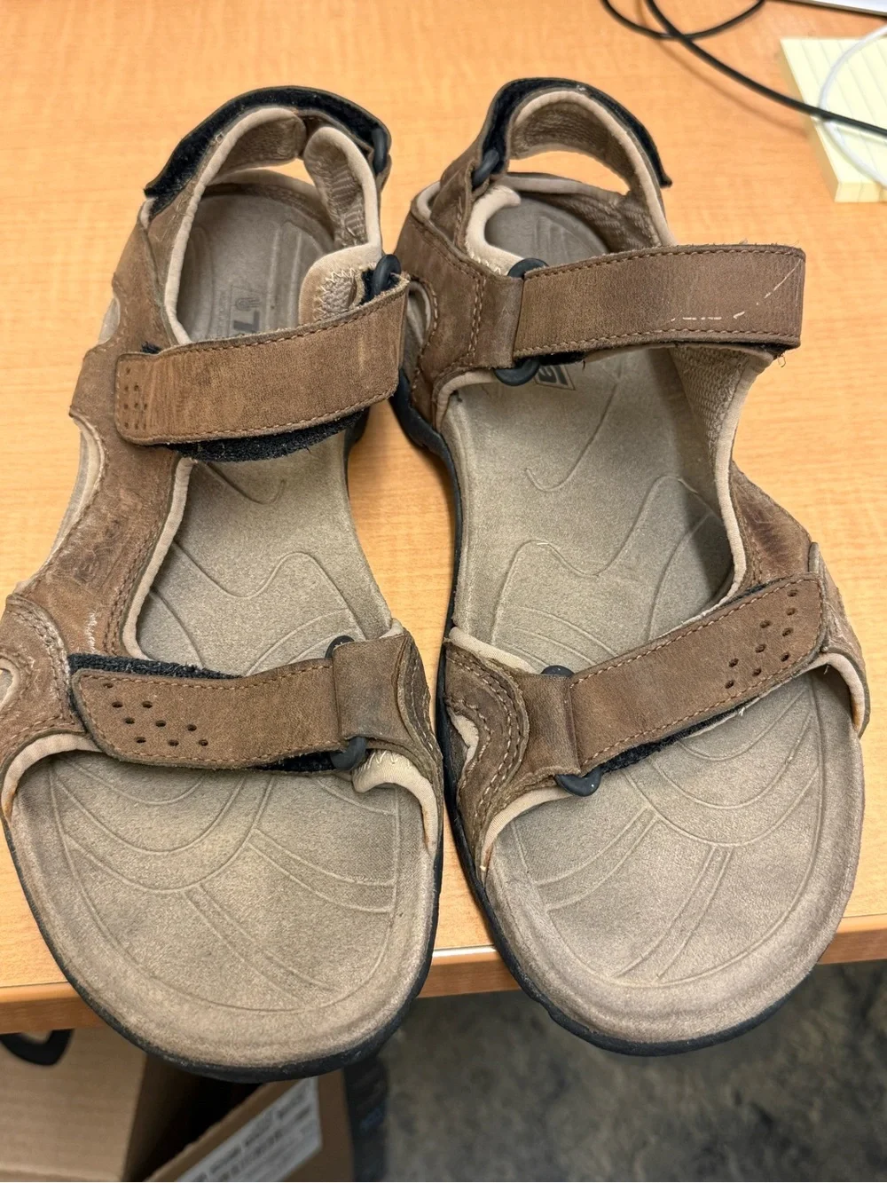 Teva Fossil Canyon 6101 Waterproof Leather Hiking Sandals Men’s Size 10 US
